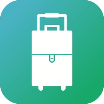 Unique Suitcase Vector Glyph Icon