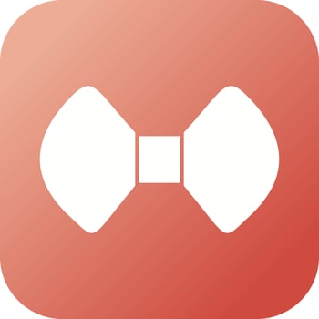 Unique Bow Tie Vector Glyph Icon