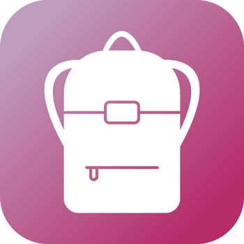 Unique Backpack Vector Glyph Icon
