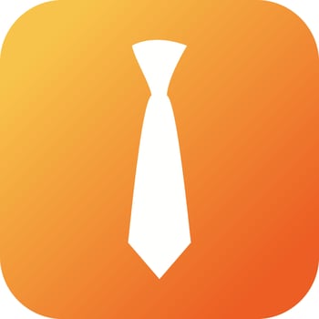 Unique Tie Vector Glyph Icon