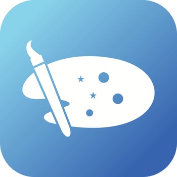 Unique Themes Vector Glyph Icon