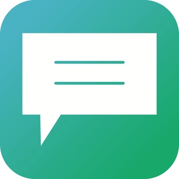 Unique Messaging Vector Glyph Icon