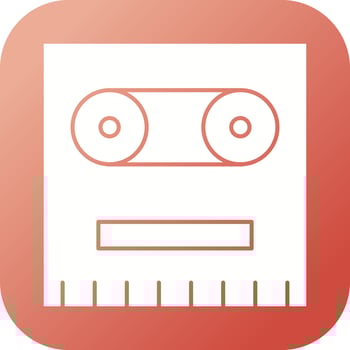 Unique Recorder Vector Glyph Icon