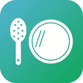 Unique Brush And Mirror Vector Glyph Icon