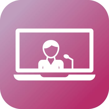 Unique Online News Vector Glyph Icon