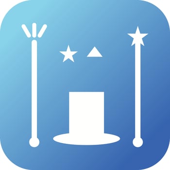 Unique Magician Vector Glyph Icon