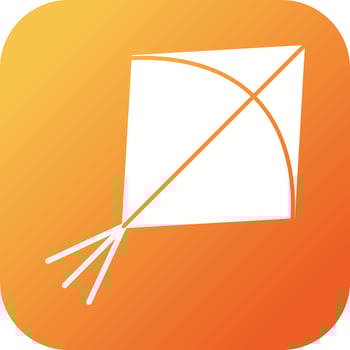 Unique Kite Vector Glyph Icon