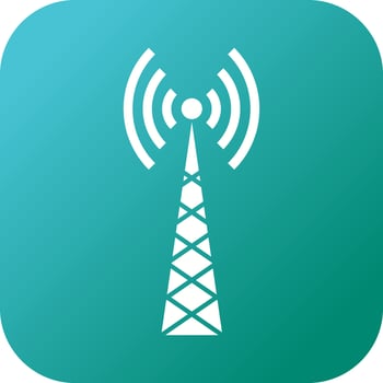 Unique Telecom Tower Vector Glyph Icon