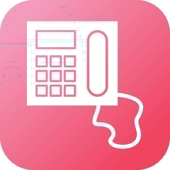 Unique Telephone Vector Glyph Icon