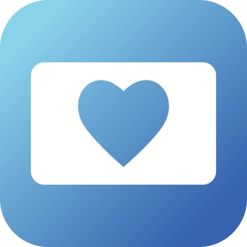 Unique Heart Vector Glyph Icon