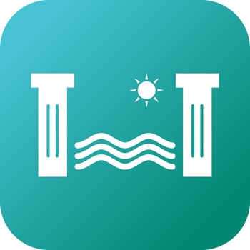 Unique Hydro Power Vector Glyph Icon