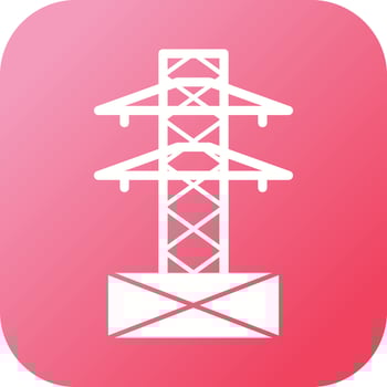 Unique Electricity Tower Vector Glyph Icon