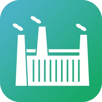Unique Factory Vector Glyph Icon