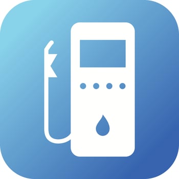 Unique Gas Station Vector Glyph Icon