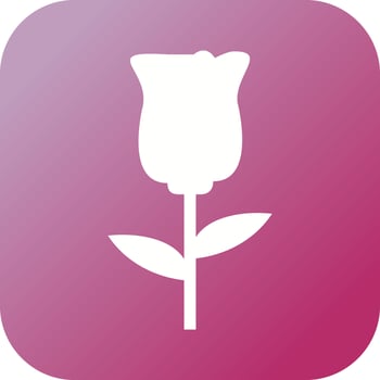 Unique Roses Vector Glyph Icon