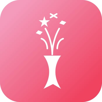 Unique Celebrations Vector Glyph Icon
