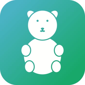Unique Bear Vector Glyph Icon