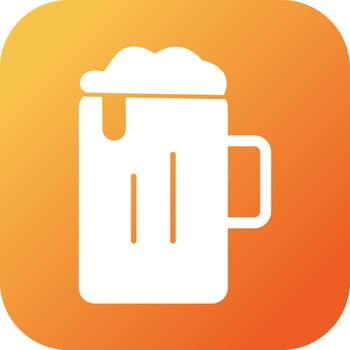 Unique Beer Vector Glyph Icon
