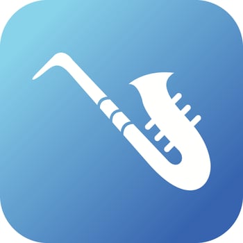 Unique Saxophone Vector Glyph Icon