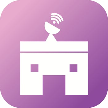 Unique News Station Vector Glyph Icon