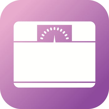 Unique Weighing Machine Vector Glyph Icon