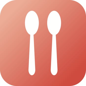 Unique Spoons Vector Glyph Icon