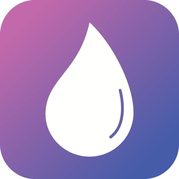 Unique Water Droplet Vector Glyph Icon