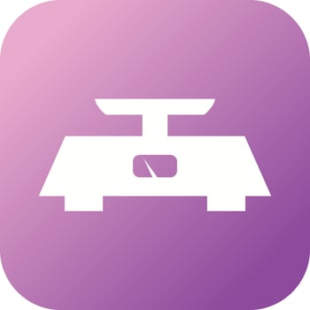 Unique Measuring Scale Vector Glyph Icon