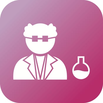 Unique Scientist Vector Glyph Icon