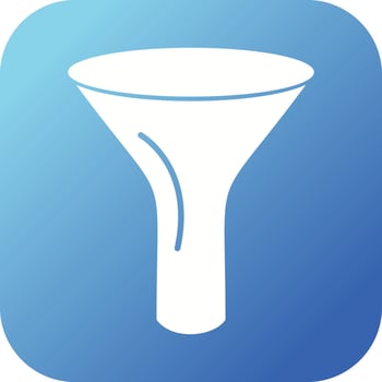 Unique Funnel Vector Glyph Icon
