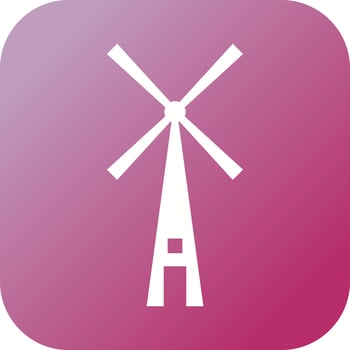 Unique Windmill Vector Glyph Icon