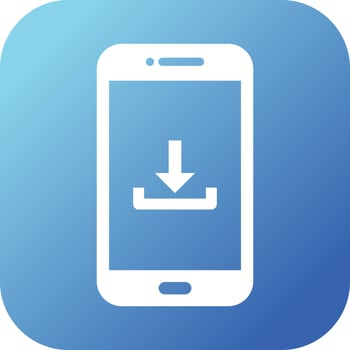 Unique Download To Phone Vector Glyph Icon