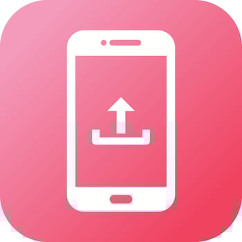 Unique Upload To Phone Vector Glyph Icon
