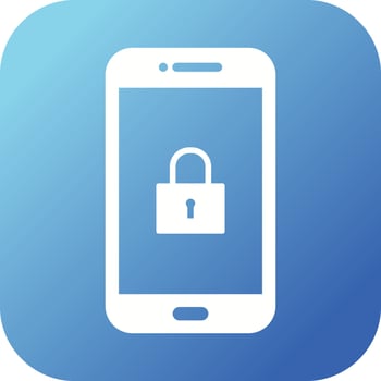 Unique Lock Screen Vector Glyph Icon