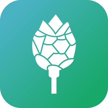 Unique Artichoke Vector Glyph Icon