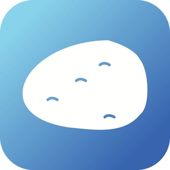 Unique Potato Vector Glyph Icon