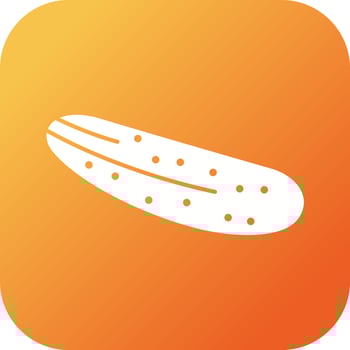 Unique Cucumber Vector Glyph Icon