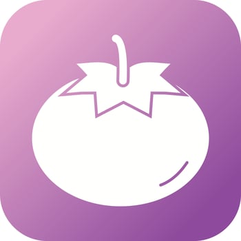 Unique Tomato Vector Glyph Icon