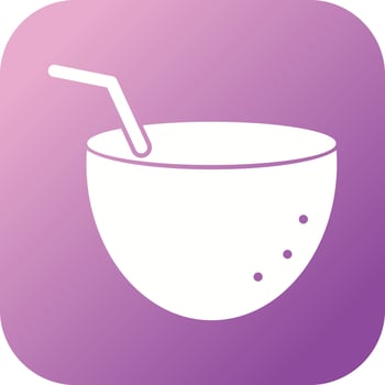 Unique Coconut Vector Glyph Icon
