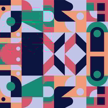 Blue Yellow Orange Abstract geometric pattern background Colorful, vector circle, triangle and square line color art design. suitable for wallpapers, pillows, shirts, pants