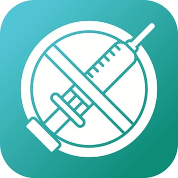No Vaccines Vector Icon