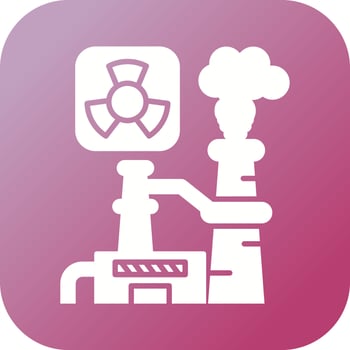 Nuclear Plant Vector Icon