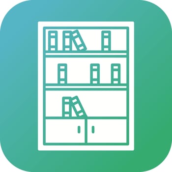 Books Shelf Vector Icon