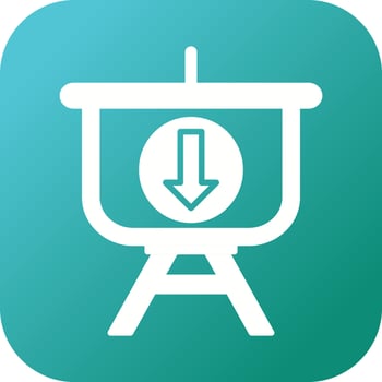 Downloading Presentation Vector Icon