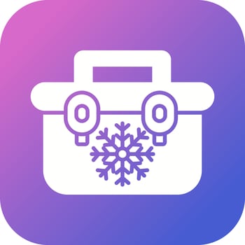 Portable Fridge Vector Icon