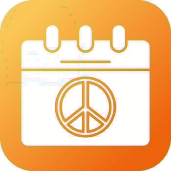 Peace Calendar Vector Icon