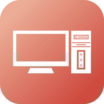 Beautiful Computer Vector Glyph icon