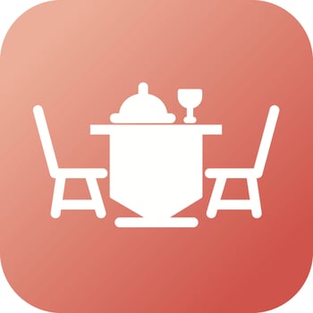 Dinner Table Vector Icon