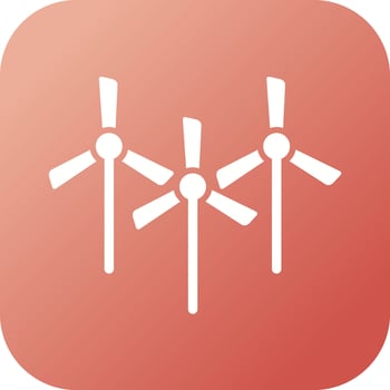 Multiple Windmills Vector Icon