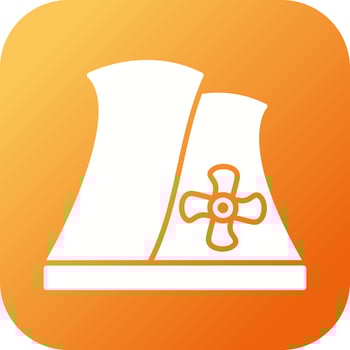 Nuclear Plant Vector Icon